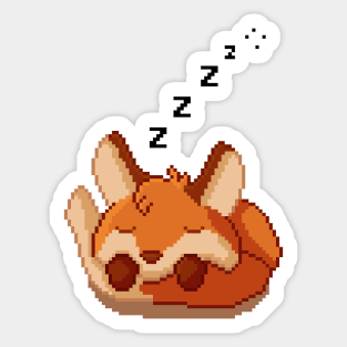 sleeping fox Sticker